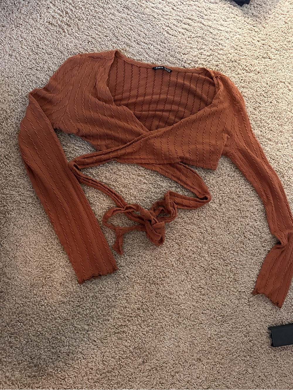 brown bolero wrap top